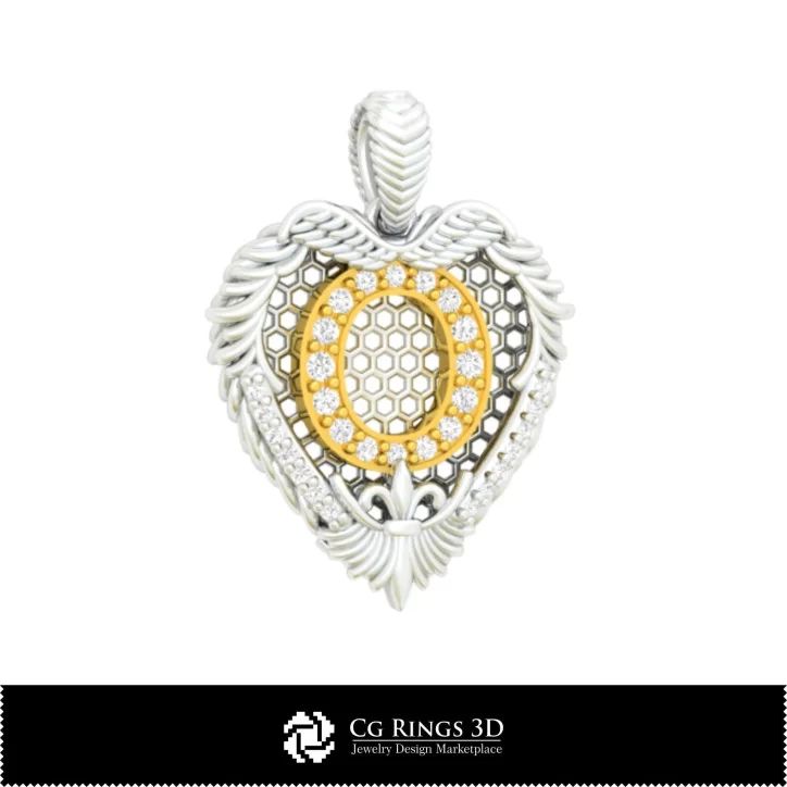 Pendant With Letter O - 3D CAD