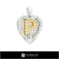 Pendentif avec la lettre P - CAO 3D