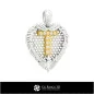 Pendant With Letter T - 3D CAD