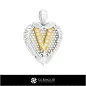 Pendentif avec lettre V - CAO 3D Pendentif avec lettre V - CAO 3D
