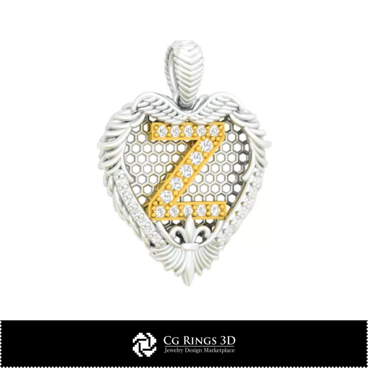 Anhänger mit Buchstabe Z - Schmuck 3D-CAD Anhänger mit Buchstabe Z - Schmuck 3D-CAD