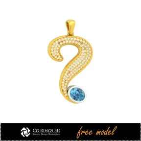 Pendant - Free 3D Model (Covid-19) Home, Bijoux 3D CAO, Bijoux 3D Gratuits, Pendentifs 3D CAO, Pendentifs Diamant 3D, Pendentifs