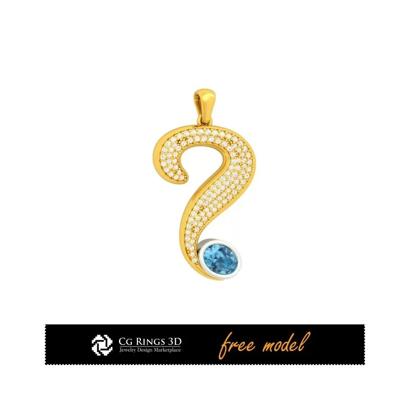 Ciondolo - Modello 3D gratuito (Covid-19)