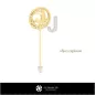 Broche 3D avec lettre J