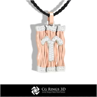 Aries Zodiac Pendant - 3D CAD Home, Jewelry 3D CAD, Pendants 3D CAD , 3D Zodiac Pendants