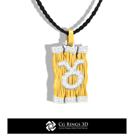 Colgante del Zodíaco Tauro - CAD 3D