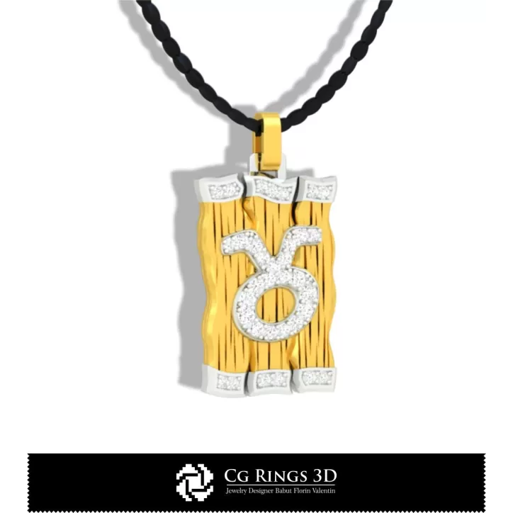 Pendentif Signe du Taureau - CAO 3D Pendentif Signe du Taureau - CAO 3D