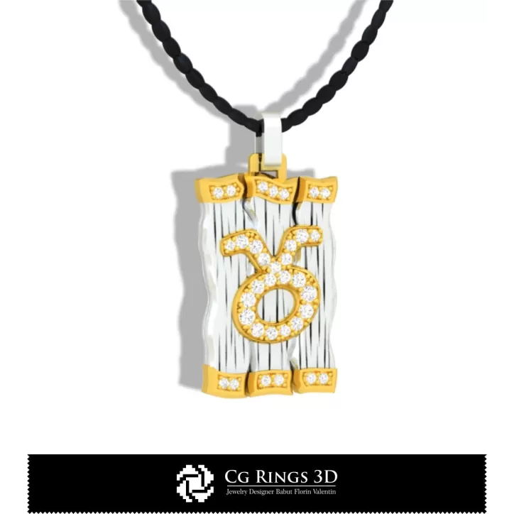 Ciondolo Zodiaco Toro - CAD 3D