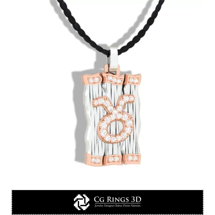 Colgante del Zodíaco Tauro - CAD 3D