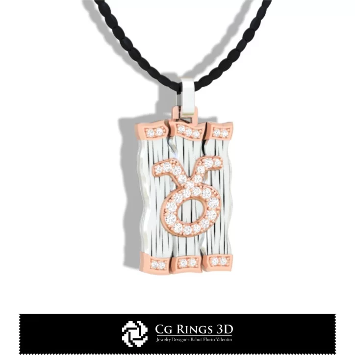 Taurus Zodiac Pendant - 3D CAD