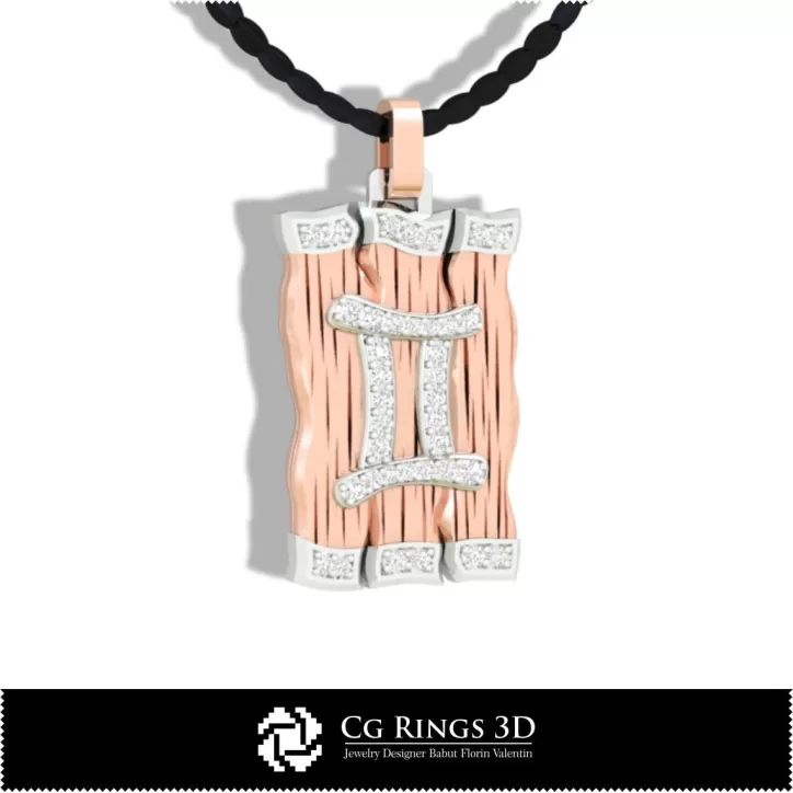 Pandantiv Zodia Gemeni - CAD 3D Pandantiv Zodia Gemeni - CAD 3D