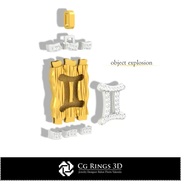 Pandantiv Zodia Gemeni - CAD 3D Pandantiv Zodia Gemeni - CAD 3D