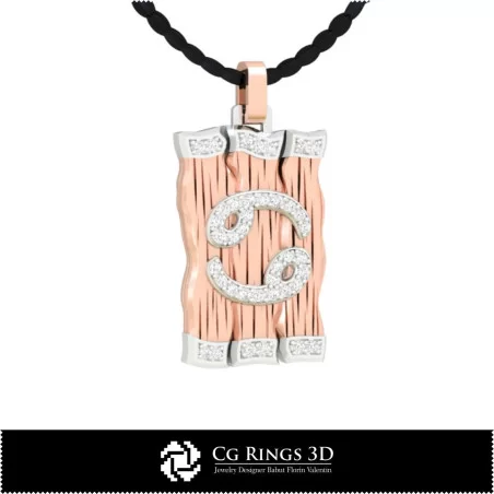 Cancer Zodiac Pendant - 3D CAD