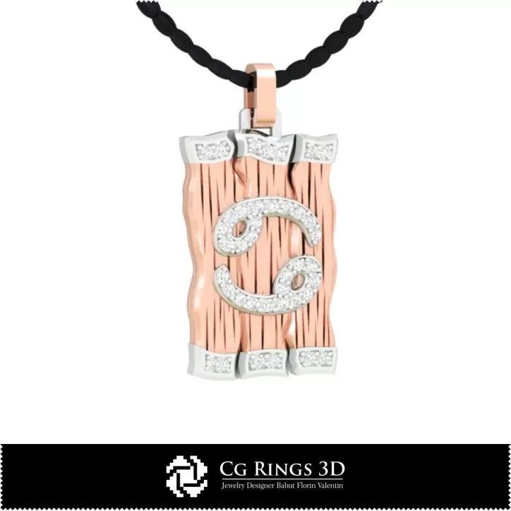 Krebs Sternzeichen Anhänger - Schmuck 3D-CAD