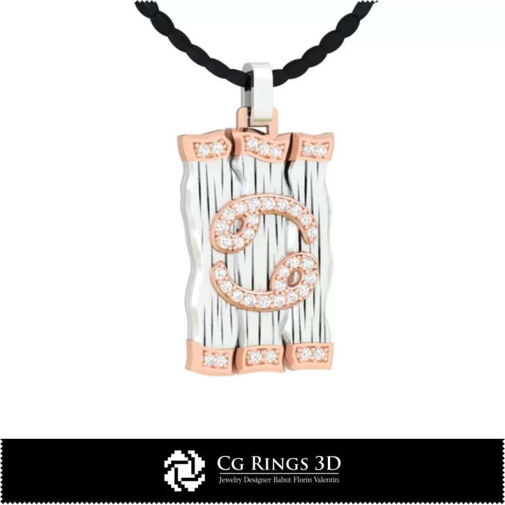 Cancer Zodiac Pendant-Jewelry 3D CAD