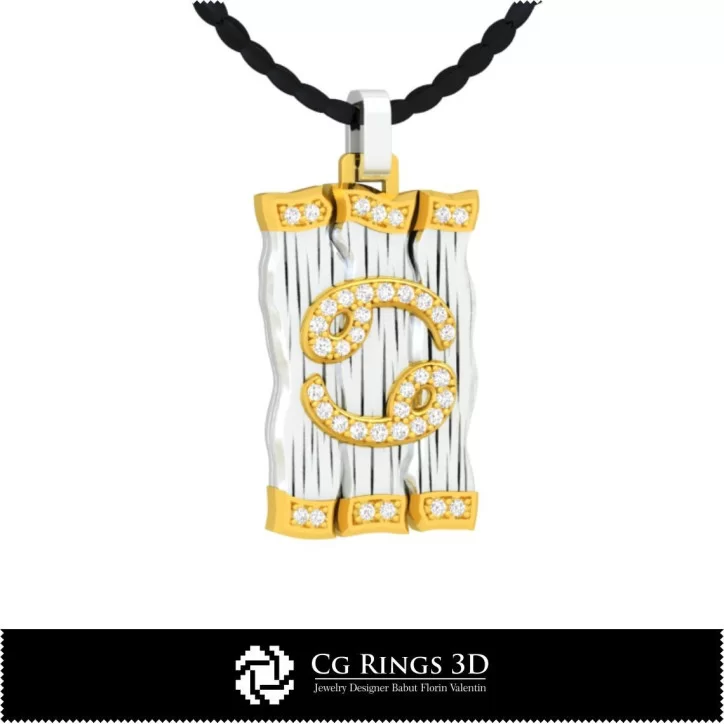 Cancer Zodiac Pendant - 3D CAD