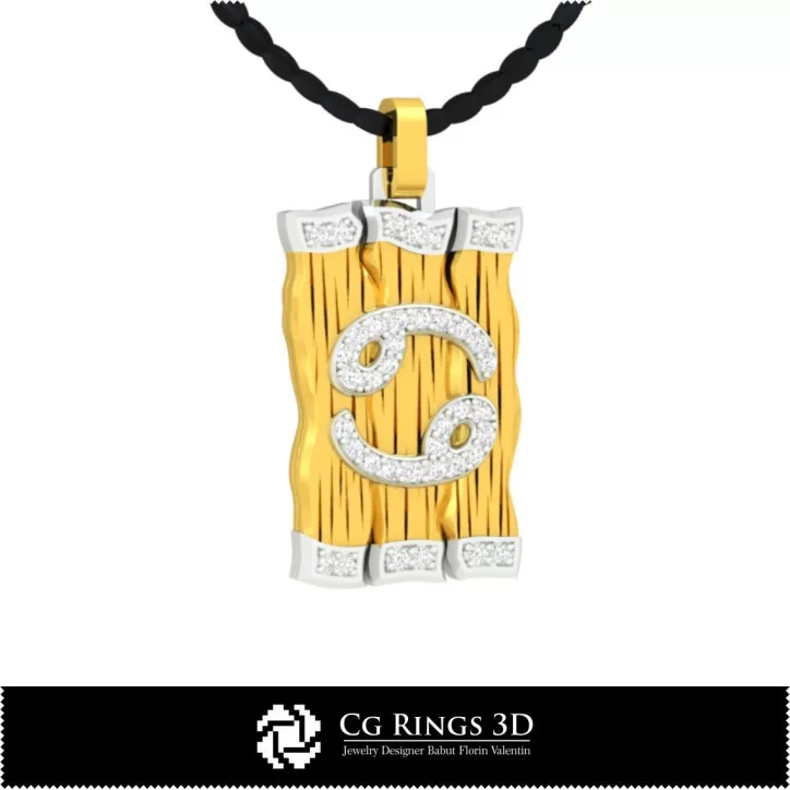 Cancer Zodiac Pendant - 3D CAD