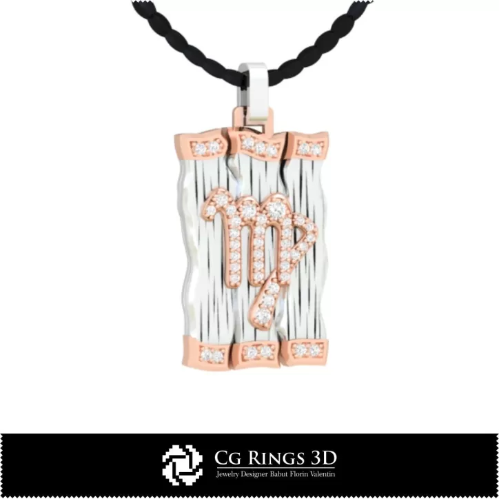 Pendentif Signe Vierge - DAO 3D Pendentif Signe Vierge - DAO 3D