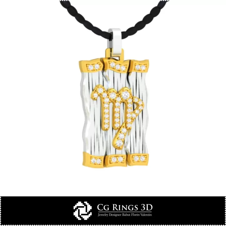 Ciondolo Zodiaco Vergine - CAD 3D