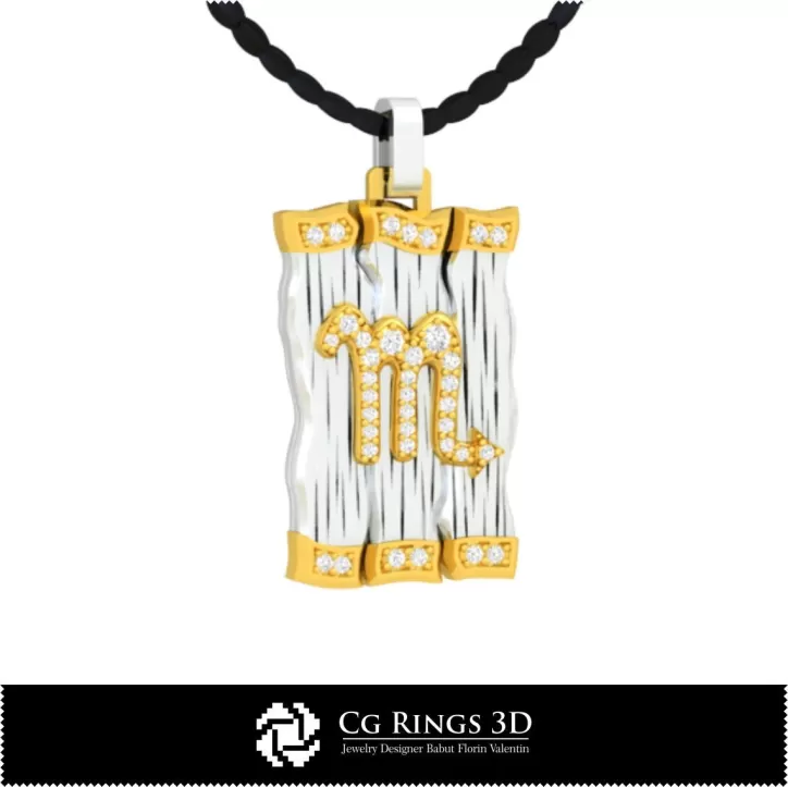 Pendentif Zodiaque Scorpion - DAO 3D