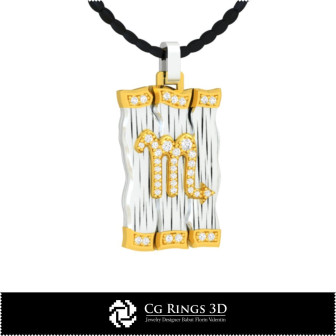Scorpio Zodiac Pendant - 3D CAD Home,  Jewelry 3D CAD, Pendants 3D CAD , 3D Diamond Pendants, 3D Zodiac Pendants
