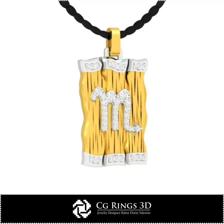 Ciondolo Zodiaco Scorpione - CAD 3D