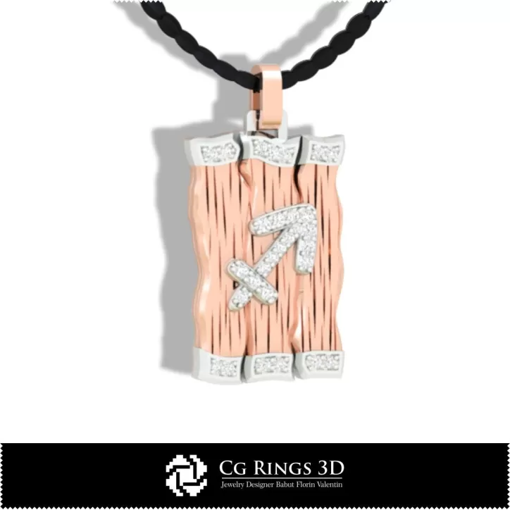 Pandantiv Zodie Săgetător - CAD 3D Pandantiv Zodie Săgetător - CAD 3D