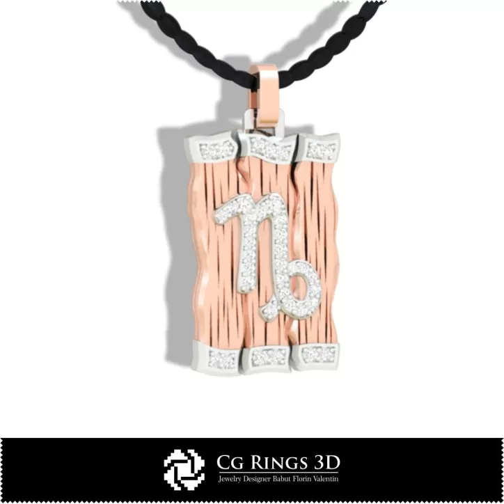 Colgante del Zodiaco Capricornio - CAD 3D