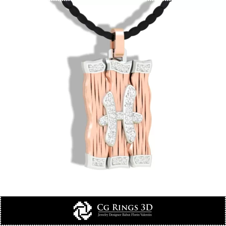 Fische Sternzeichen Anhänger - 3D CAD Fische Sternzeichen Anhänger - 3D CAD