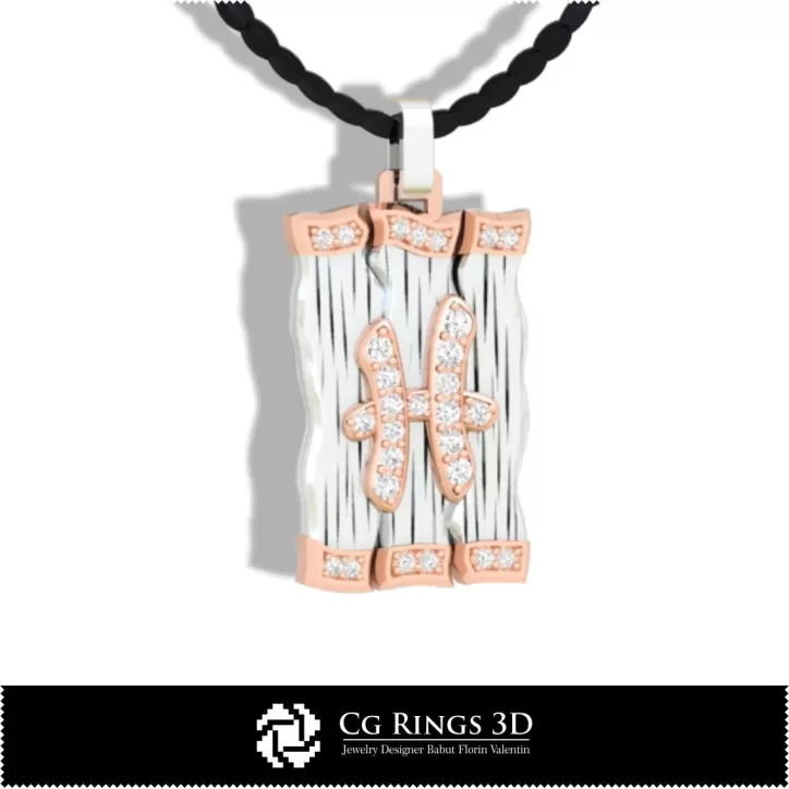 Pendentif Signe du Poisson - CAO 3D Pendentif Signe du Poisson - CAO 3D