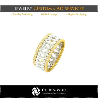 Ring With Aries Zodiac - 3D CAD Home, Bijoux 3D CAO, Anneaux 3D CAO, Bandes de Mariage 3D, Bandes D`eternite 3D