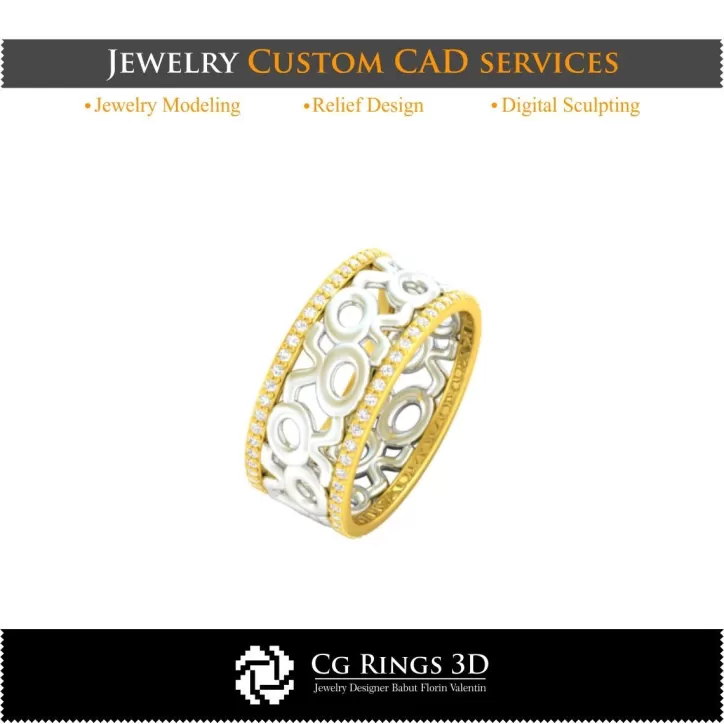 Ring mit Sternzeichen Stier - Schmuck 3D CAD