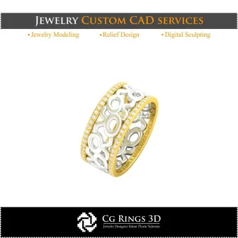 Ring With Taurus Zodiac - 3D CAD Home, Jewelry 3D CAD, Rings 3D CAD , Wedding Bands 3D, Eternity Bands 3D