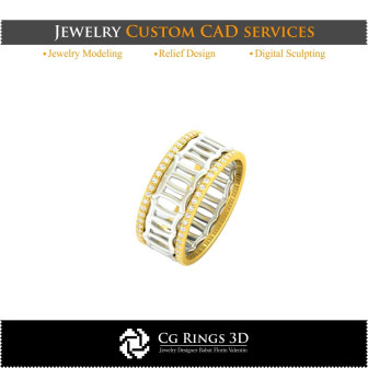 Ring With Gemini Zodiac - 3D CAD Home, Bijoux 3D CAO, Anneaux 3D CAO, Bandes de Mariage 3D, Bandes D`eternite 3D