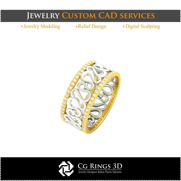 Ring With Leo Zodiac - Jewelry 3D CAD