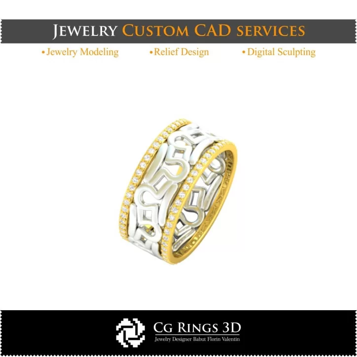 Ring With Libra Zodiac - Jewelry 3D CAD