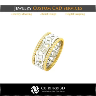 Ring With Libra Zodiac - 3D CAD Home, Jewelry 3D CAD, Rings 3D CAD , Wedding Bands 3D, Eternity Bands 3D