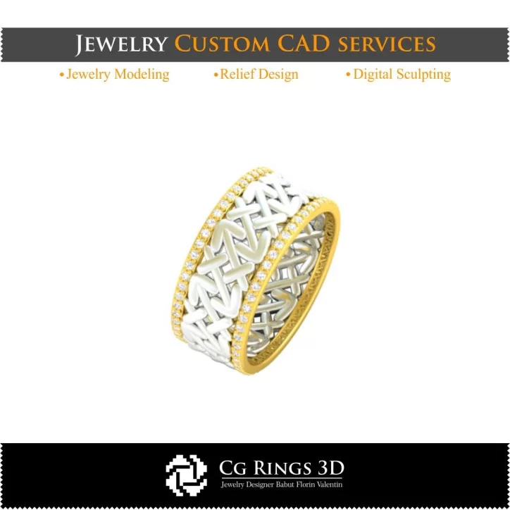 Ring With Sagittarius Zodiac - Jewelry 3D CAD