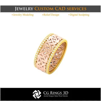 Ring With Sagittarius Zodiac - 3D CAD Home, Jewelry 3D CAD, Rings 3D CAD , Wedding Bands 3D, Eternity Bands 3D