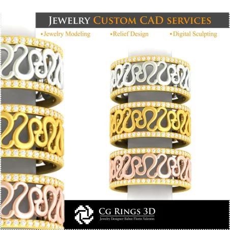 Ring With Leo Zodiac - 3D CAD Home, Jewelry 3D CAD, Rings 3D CAD , Wedding Bands 3D, Eternity Bands 3D