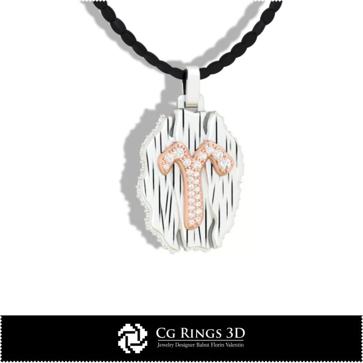 Aries Zodiac Pendant - 3D CAD