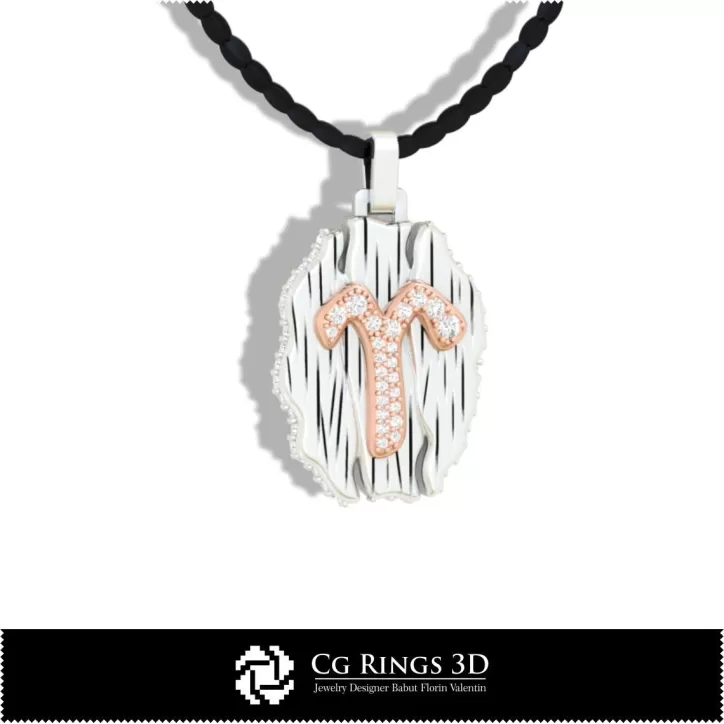 Ciondolo Zodiaco Ariete - CAD 3D Ciondolo Zodiaco Ariete - CAD 3D