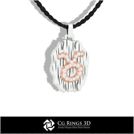 Taurus Zodiac Pendant - 3D CAD