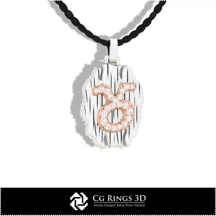 Taurus Zodiac Pendant - 3D CAD