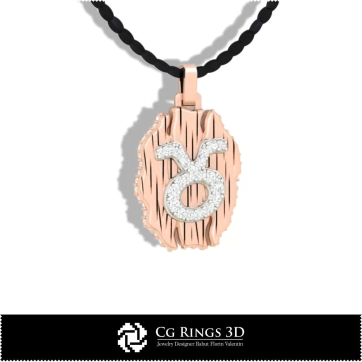 Ciondolo Zodiaco Toro - CAD 3D