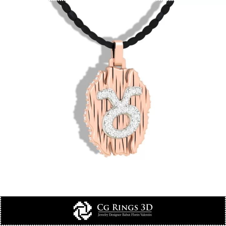 Taurus Zodiac Pendant - 3D CAD