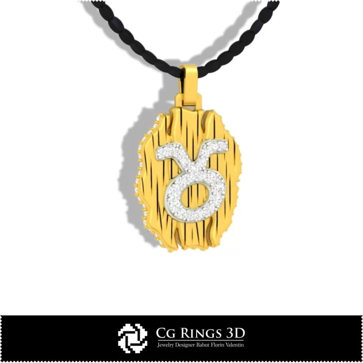 Ciondolo Zodiaco Toro - CAD 3D