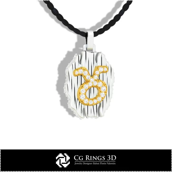 Ciondolo Zodiaco Toro - CAD 3D