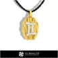 Pendentif Zodiaque Gémeaux - CAO 3D