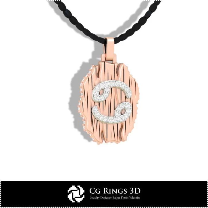 Cancer Zodiac Pendant - 3D CAD